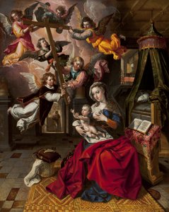 Virgin with the Christ Child Welcoming the Cross by Maarten de Vos